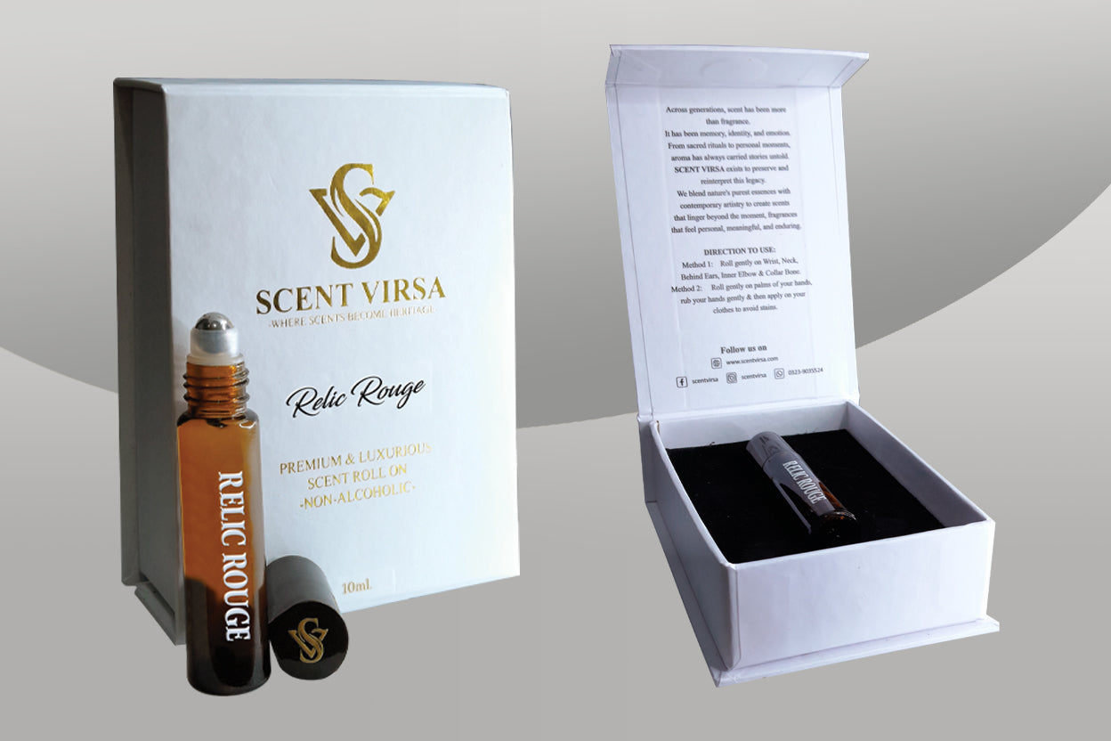 Relic Rouge | Scent Oil | Attar| Roll-on 10ml | Premium & Luxury | Non-Alcoholic
